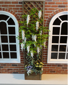 12th Scale White Wisteria Planter (image for) 12th Scale White Wisteria Planter